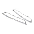 2 STKS Voorbumper Grille Mistlamp Cover Trim Fit Acura MDX 2010-2013 Chrome-3