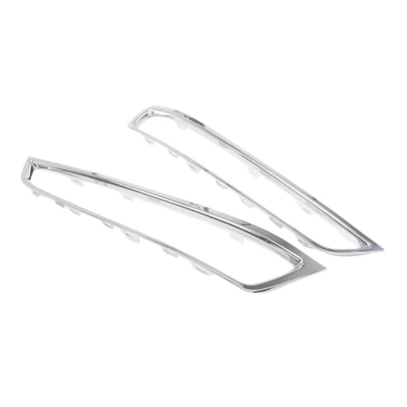 2 STKS Voorbumper Grille Mistlamp Cover Trim Fit Acura MDX 2010-2013 Chrome