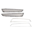 Copertura fendinebbia griglia anteriore 2 pezzi con rivestimento adatto per Acura MDX 2010-2013 argento-2
