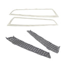 Copertura fendinebbia griglia anteriore 2 pezzi con rivestimento adatto per Acura MDX 2010-2013 argento-3