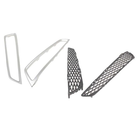 Copertura fendinebbia griglia anteriore 2 pezzi con rivestimento adatto per Acura MDX 2010-2013 argento