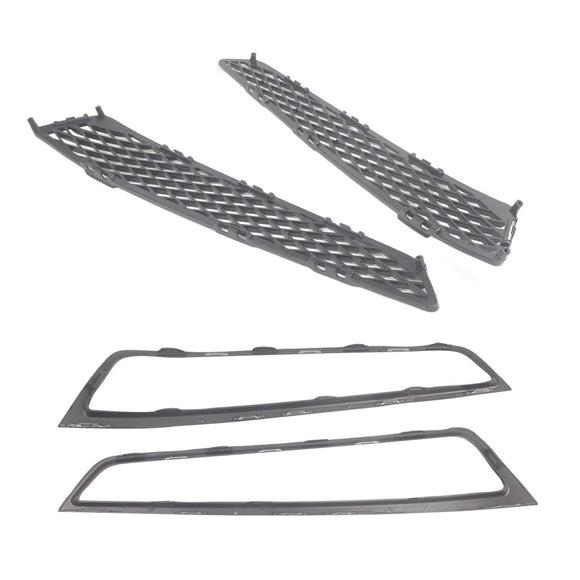 Copertura fendinebbia griglia anteriore 2 pezzi con rivestimento adatto per Acura MDX 2010-2013 nero