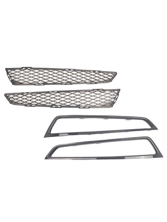 Copertura fendinebbia griglia anteriore 2 pezzi con rivestimento adatto per Acura MDX 2010-2013 nero
