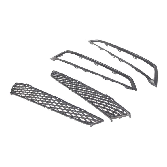 Copertura fendinebbia griglia anteriore 2 pezzi con rivestimento adatto per Acura MDX 2010-2013 nero