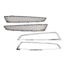 2 uds cubierta de luz antiniebla de rejilla delantera con ajuste Acura MDX 2010-2013 cromado-2