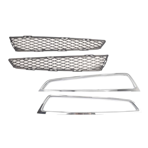 2 uds cubierta de luz antiniebla de rejilla delantera con ajuste Acura MDX 2010-2013 cromado