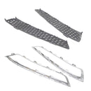 2 uds cubierta de luz antiniebla de rejilla delantera con ajuste Acura MDX 2010-2013 cromado-3