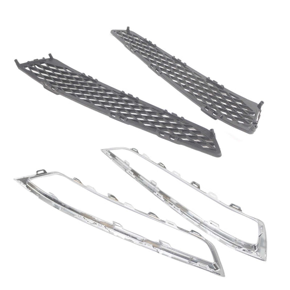 2 uds cubierta de luz antiniebla de rejilla delantera con ajuste Acura MDX 2010-2013 cromado