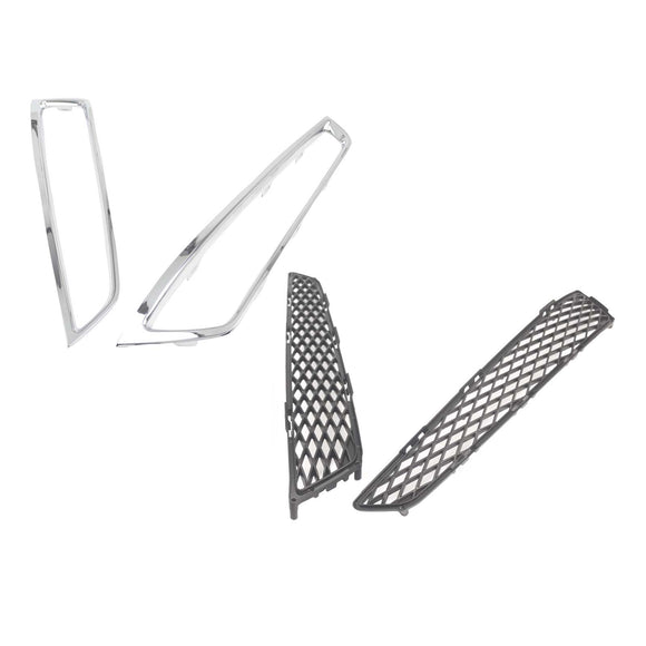 2 uds cubierta de luz antiniebla de rejilla delantera con ajuste Acura MDX 2010-2013 cromado