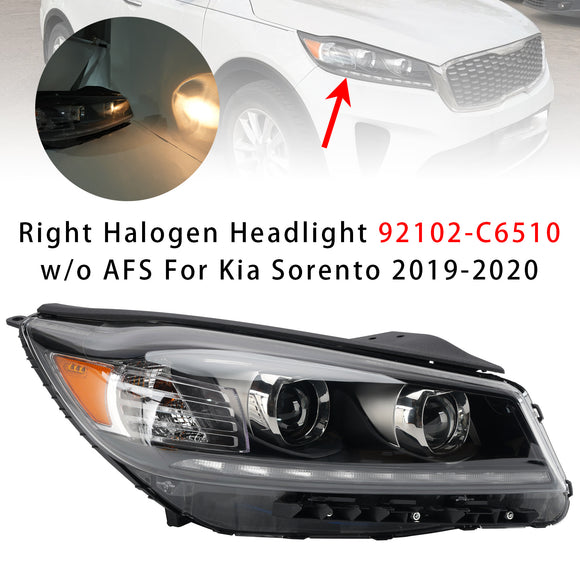 2019–2020 Kia Sorento rechter Halogenscheinwerfer ohne AFS 92102-C6510 92102C6510