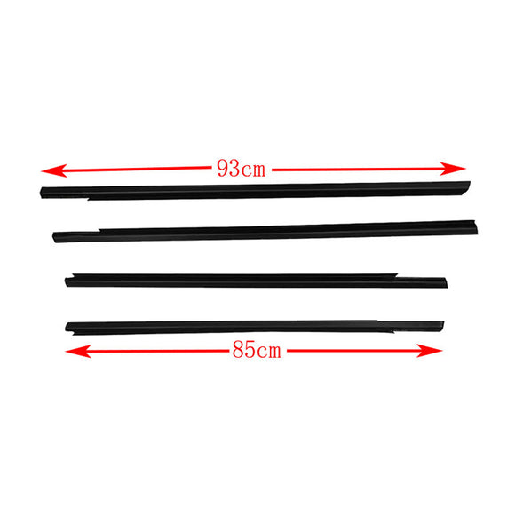 4PCS Dichtungsstreifen Fensterglas Dichtungsstreifen für Peugeot 301 9802280780 Schwarz