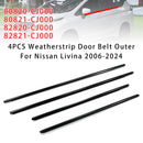 4 Uds. Cinturón exterior de puerta burlete para Nissan Livina 2006-2024-1