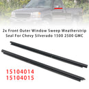 2x Front Outer Window Sweep Weatherstrip Seal For Chevy Silverado 1500 2500 GMC-1