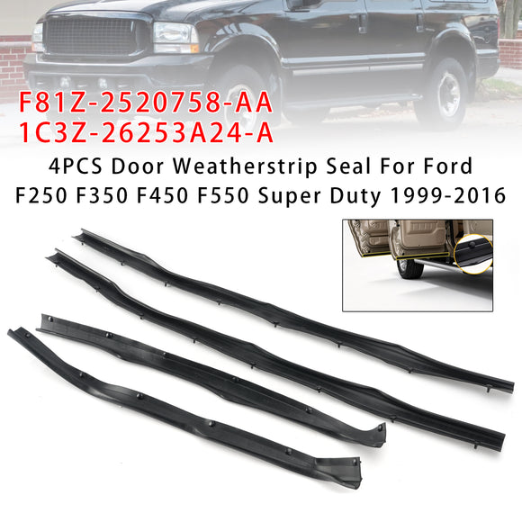 4PCS Door Weatherstrip Seal For Ford F250 F350 F450 F550 Super Duty 1999-2016