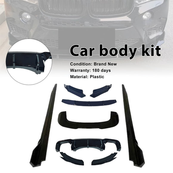 Glanzend Zwart Voorspoiler Lip Diffuser Body Kit Fit BMW X5M F85 2014-2018