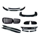 Kit de carrocería, rejilla, espejo, difusor trasero, divisor delantero, compatible con BMW X5 F15 2013-2019-2