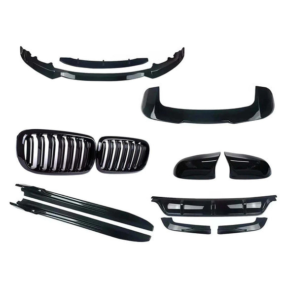 Kit de carrocería, rejilla, espejo, difusor trasero, divisor delantero, compatible con BMW X5 F15 2013-2019