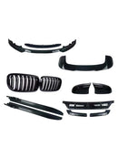Kit de carrocería, rejilla, espejo, difusor trasero, divisor delantero, compatible con BMW X5 F15 2013-2019-12
