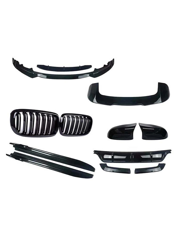 Kit de carrocería, rejilla, espejo, difusor trasero, divisor delantero, compatible con BMW X5 F15 2013-2019