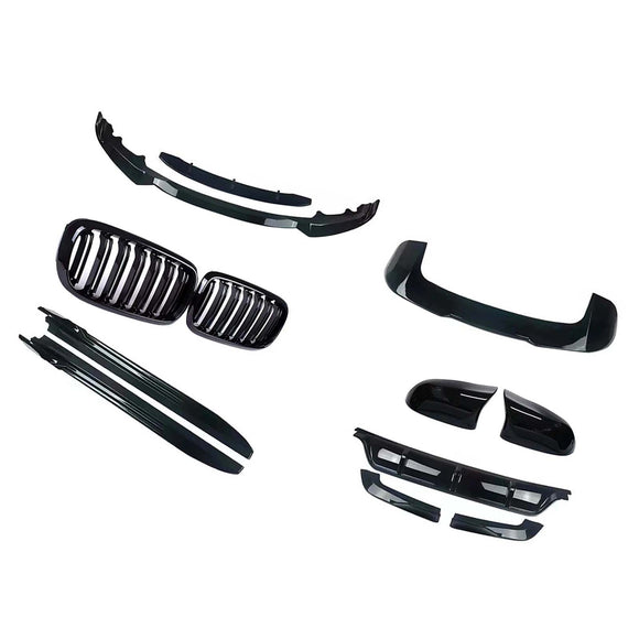 Kit de carrocería, rejilla, espejo, difusor trasero, divisor delantero, compatible con BMW X5 F15 2013-2019