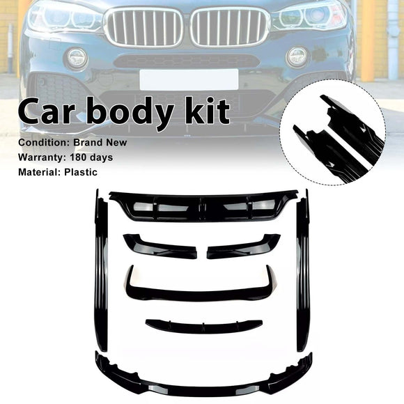 Gloss Black Body Splitter Spoiler Diffuser Skirt Fit BMW X5 F15 M Sport 2013-2019