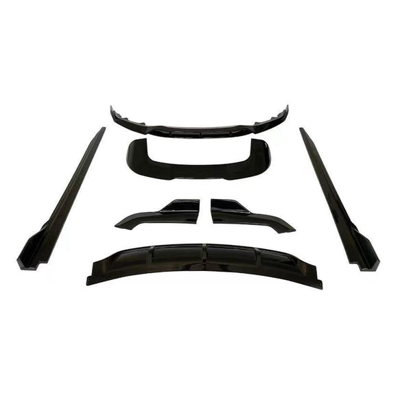 Kit de carrocería negro brillante, difusor delantero y trasero, compatible con BMW X5 F15 M 2013-2019