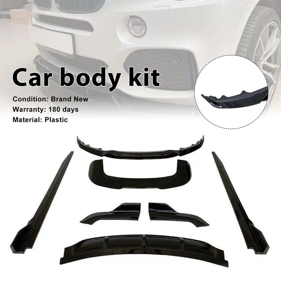 Kit de carrocería negro brillante, difusor delantero y trasero, compatible con BMW X5 F15 M 2013-2019