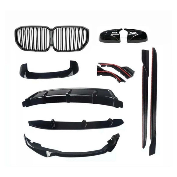 Body Kit Splitter Lip Rear Diffuser Skirts Grille Fit BMW X5 G05 2019-2022