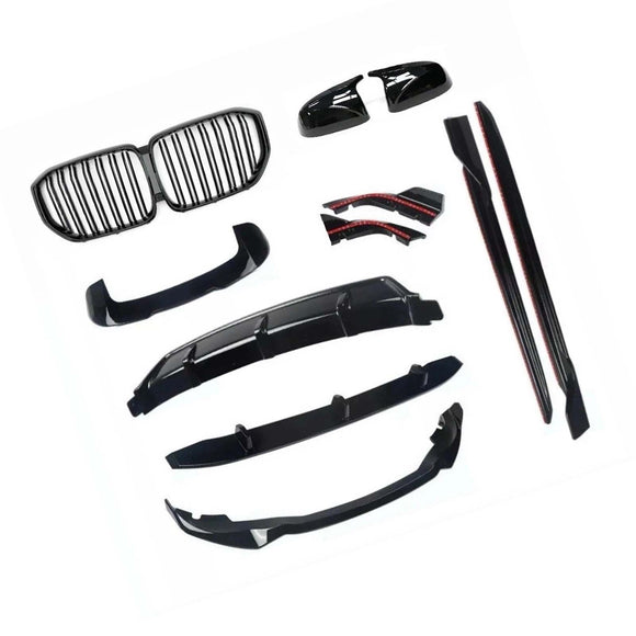 Body Kit Splitter Lip Rear Diffuser Skirts Grille Fit BMW X5 G05 2019-2022