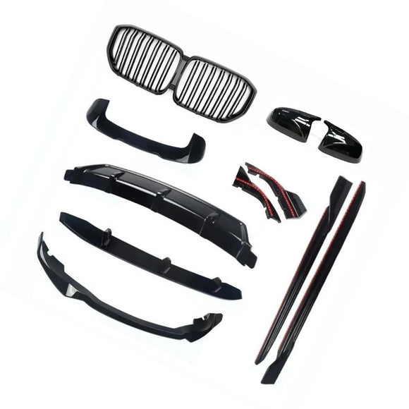 Body Kit Splitter Lip Rear Diffuser Skirts Grille Fit BMW X5 G05 2019-2022