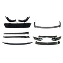 Kit de carrocería, divisor delantero, labio, difusor trasero, falda compatible con BMW X5 G05 2019-2022, negro-2