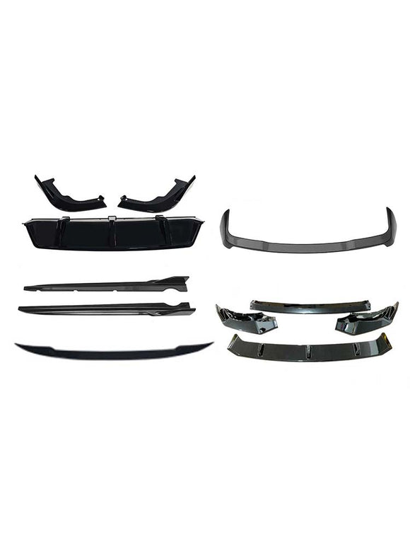 Kit de carrocería, divisor delantero, labio, difusor trasero, falda compatible con BMW X5 G05 2019-2022, negro