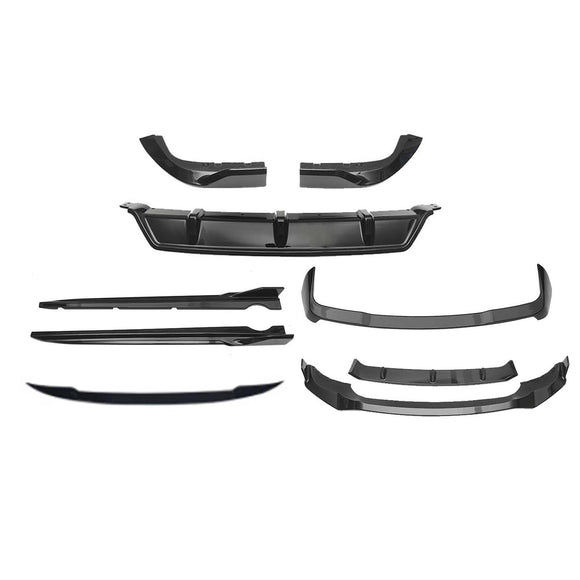 BodyKit falda difusora trasera de labio divisor delantero compatible con BMW X5 G05 2019-2022 negro