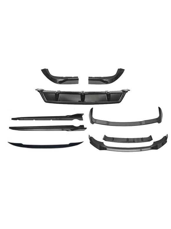 BodyKit falda difusora trasera de labio divisor delantero compatible con BMW X5 G05 2019-2022 negro