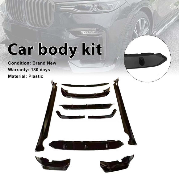 Kit de corpo brilhante divisor frontal difusor traseiro saias laterais cabem BMW X7 G07 2019-22