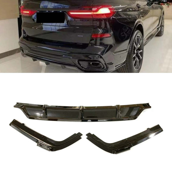 Kit de corpo brilhante divisor frontal difusor traseiro saias laterais cabem BMW X7 G07 2019-22