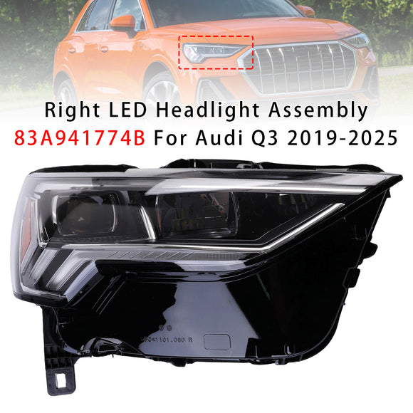 2019-2025 Audi Q3 Conjunto de faro LED derecho 83A941774B