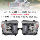 2020-2023 GMC Sierra 2500 3500 HD Conjunto de faros delanteros LED izquierdo+derecho 86788463 86788464-2