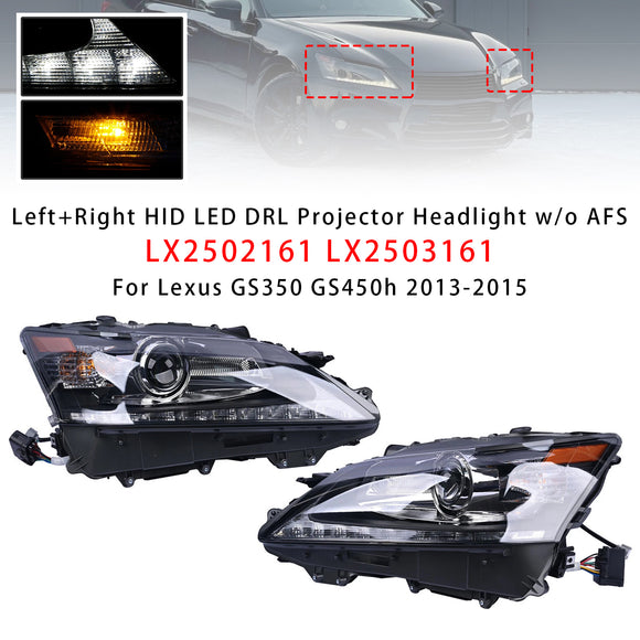 2013-2015 Lexus GS350 GS450h Links + Rechts HID LED-koplamp zonder AFS LX2502161 LX2503161