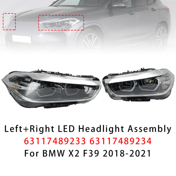 2018-2021 BMW X2 F39 Conjunto de faros LED 63117489233 63117489234