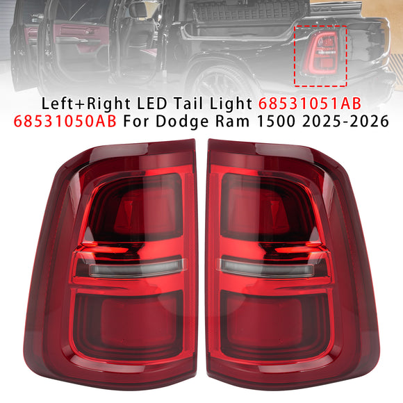 Left+Right LED Tail Light 68531051AB 68531050AB For Dodge Ram 1500 2025-2026