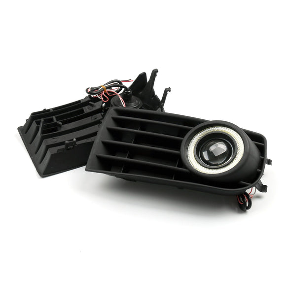 2 Stück Angel Eyes Nebelscheinwerfer vorne + Kühlergrill für VW Golf 5 MK5 Rabbit 2003–2009