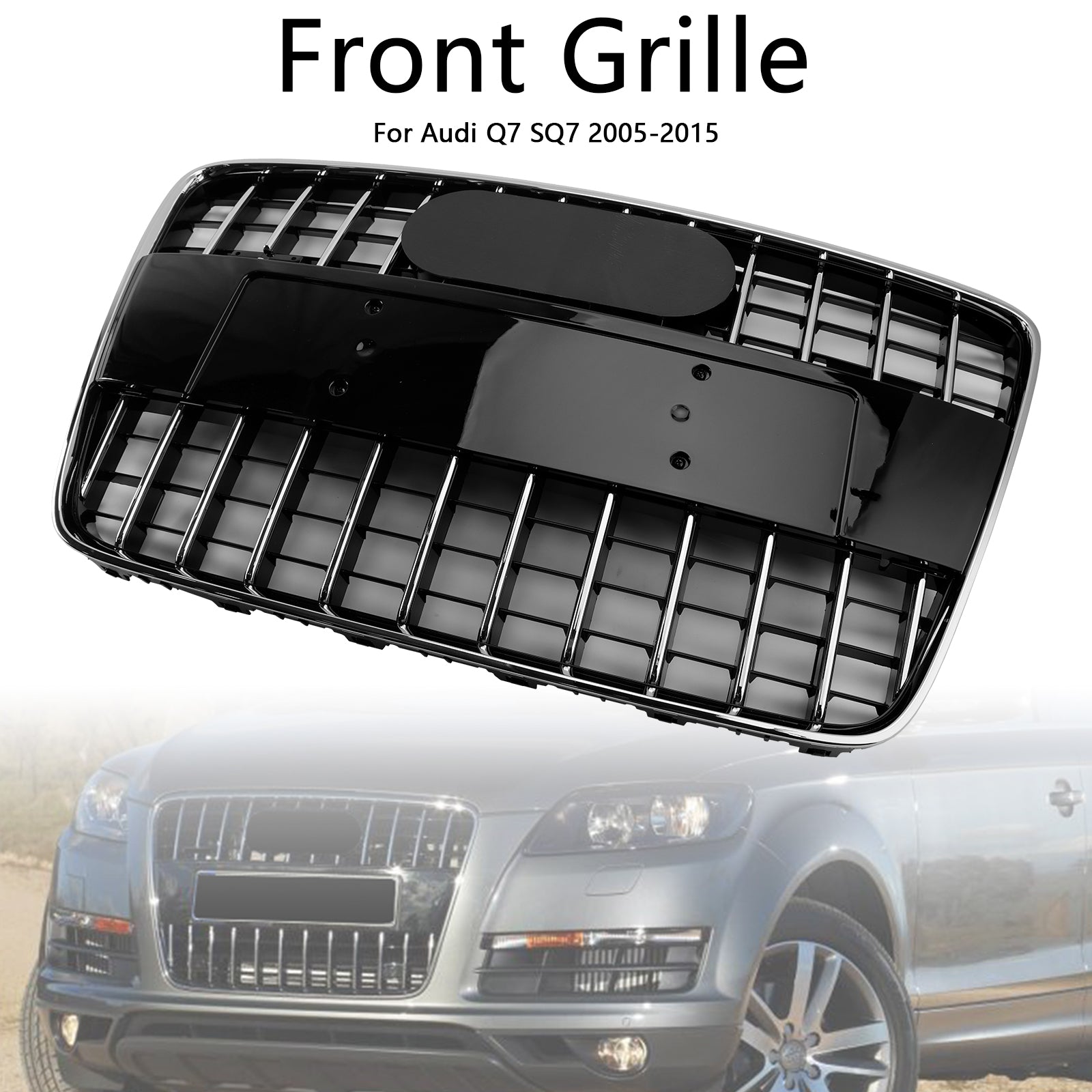 Grille de calandre de pare-chocs avant de style sportif pour Audi Q7 SQ7 2005-2015