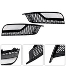 Audi A3 8V Sedan 2013-2016 Glanzend Zwart Honingraat Mistlamp Grill Voorbumper Onderste Covers Grille 8V5807681A9B9 8V5807682A9B9-6