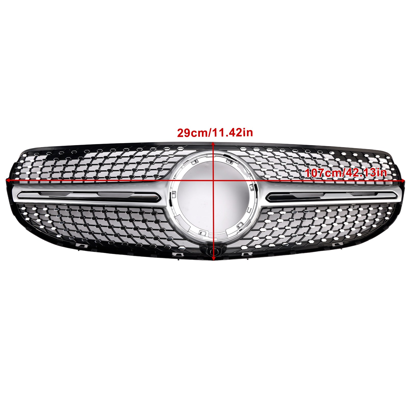 Diamond Front Bumper Grille Mercedes-Benz X253 GLC250 GLC300 2020-2022 Grill - 0