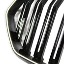 Grade de para-choque dianteiro de veneziana dupla adequada para BMW X6 G06 M60i 2023-2025 com furo para câmera-8