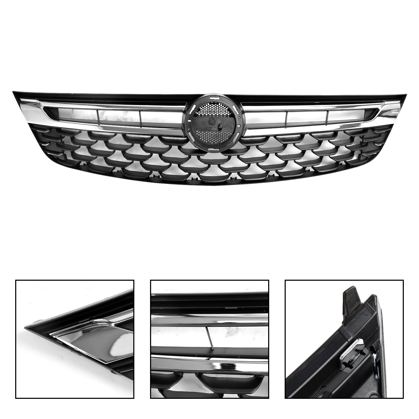 Opel Black Chrome Front Bumper Grill Grille