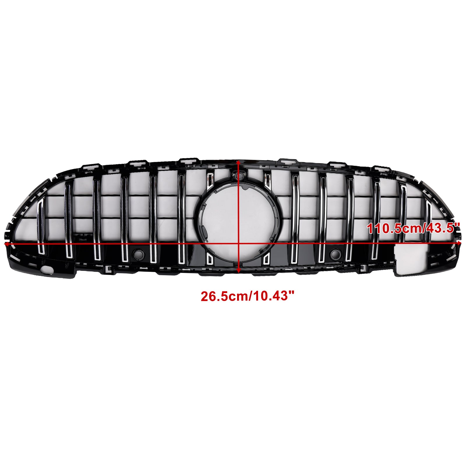 Parrilla de parachoques delantera estilo GT-R cromada compatible con Mercedes Benz W206 Clase C Amg Line 2022-2023 - 0