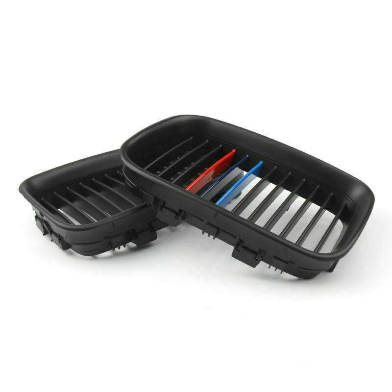 Parrilla delantera tipo riñón para BMW Serie 3 E36 M3 1992-1996, color negro mate