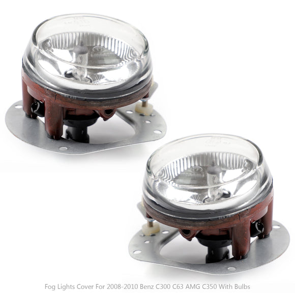 2 PCS Bumper Fog Front Light Lamp W/Bulb For 2008-2010 Benz C300 C63 AMG C350